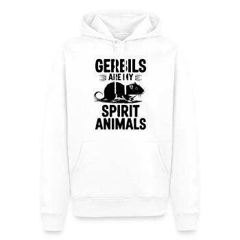 Amour Gerbille Dire Racing Rat Gerbil Cadeau - Sweat à capuche Premium bio Homme - blanc - Devant - Nico (187cm)