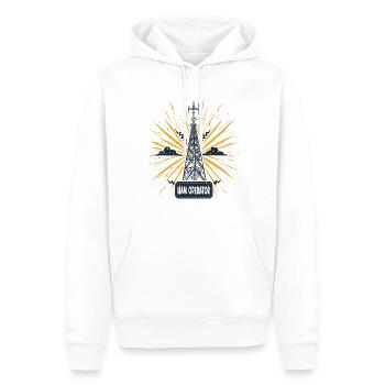 Stolzer Amateurfunk-betreiber - Männer Premium Bio Hoodie - Weiß - Vorne - Nico (187cm)