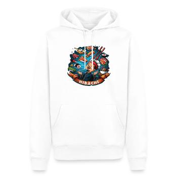 Hibachi Teppanyaki Bbq Japanische Küche - Männer Premium Bio Hoodie - Weiß - Vorne - Nico (187cm)