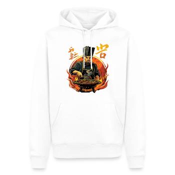 Hibachi Teppanyaki Bbq Cuisine japonaise - Sweat à capuche Premium bio Homme - blanc - Devant - Nico (187cm)