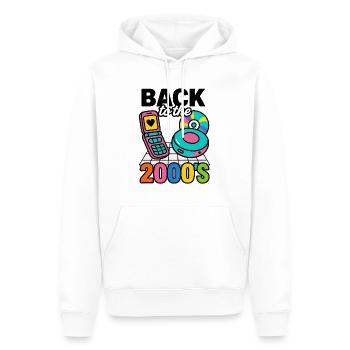 Retour nostalgique années 2000 - Sweat à capuche Premium bio Homme - blanc - Devant - Nico (187cm)
