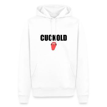 Cuckold - Männer Premium Bio Hoodie - Weiß - Vorne - Nico (187cm)