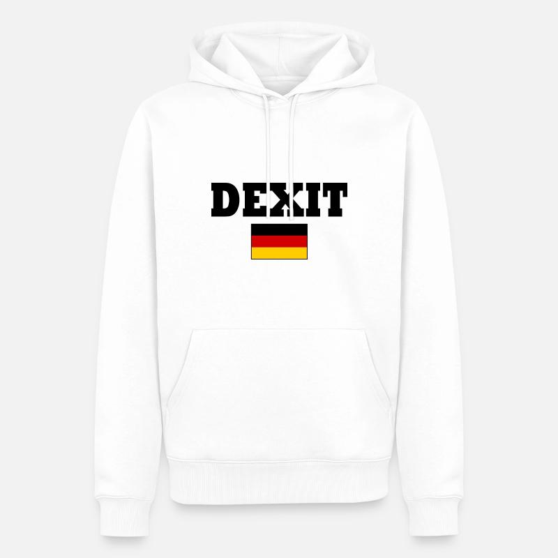 Dexit - Männer Premium Bio Hoodie - Weiß