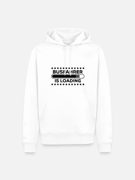 Busfahrer Spruch Beruf Lustiges Busfahrer Geschenk - Männer Premium Bio Hoodie - Weiß