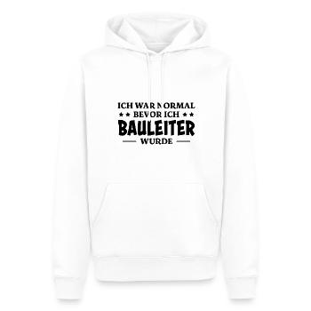 Bauleiter Spruch Baustelle Fun Bauleiter Geschenk - Männer Premium Bio Hoodie - Weiß - Vorne - Nico (187cm)