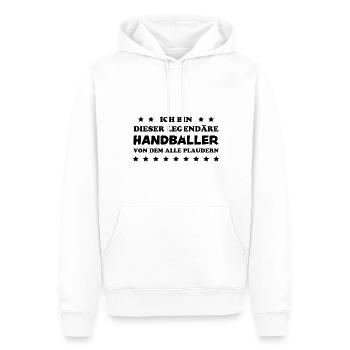 Handball Lustig Spruch Handballer Spieler Geschenk - Männer Premium Bio Hoodie - Weiß - Vorne - Nico (187cm)