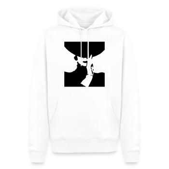 Dame - Sweat à capuche Premium bio Homme - blanc - Devant - Nico (187cm)