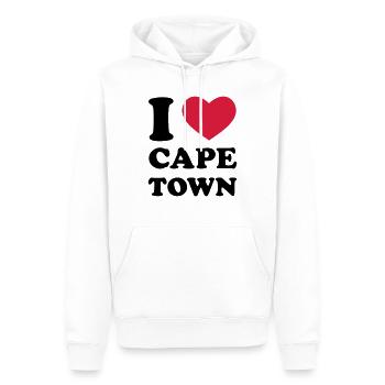 I Love Cape Town - Männer Premium Bio Hoodie - Weiß - Vorne - Nico (187cm)
