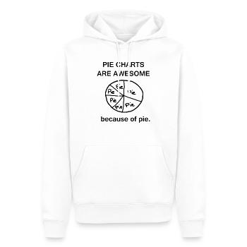 Pie Charts are Awesome - Men’s Premium Organic Hoodie - white - Front - Nico (187cm)