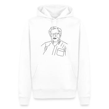 Chomsky - Männer Premium Bio Hoodie - Weiß - Vorne - Nico (187cm)