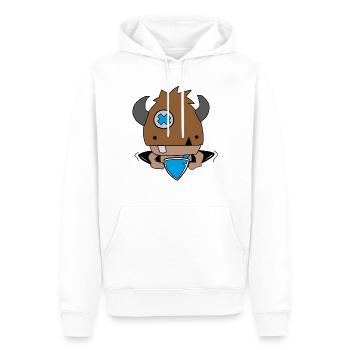 Rollo le petit Viking - Sweat à capuche Premium bio Homme - blanc - Devant - Nico (187cm)