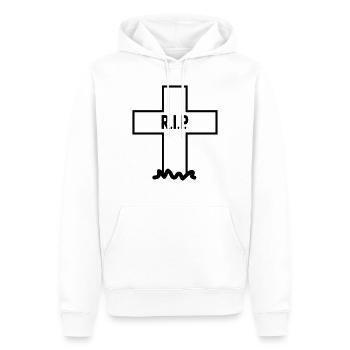 RIP Cross - Männer Premium Bio Hoodie - Weiß - Vorne - Nico (187cm)