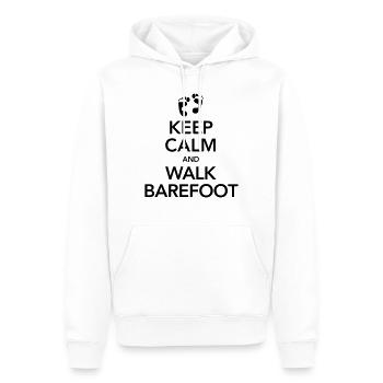 Keep Calm And Walk Barefoot - Männer Premium Bio Hoodie - Weiß - Vorne - Nico (187cm)