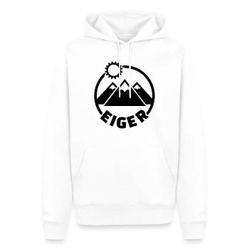 Eiger - Männer Premium Bio Hoodie - Weiß - Vorne - Nico (187cm)