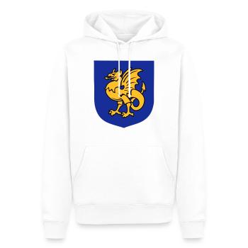 Fantasy-Kreatur Greif Zeichnung Bornholm - Männer Premium Bio Hoodie - Weiß - Vorne - Nico (187cm)