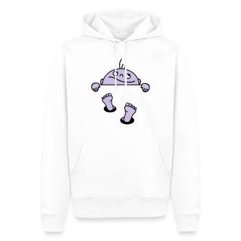 Baby sagt Hallo - Männer Premium Bio Hoodie - Weiß - Vorne - Nico (187cm)