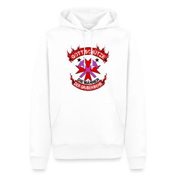 Feuerwehr: Gott schütze die Männer der Grubenwehr - Männer Premium Bio Hoodie - Weiß - Vorne - Nico (187cm)