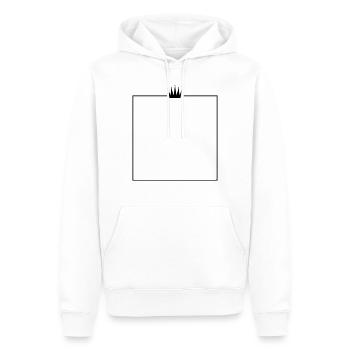 rahmen krone - Männer Premium Bio Hoodie - Weiß - Vorne - Nico (187cm)