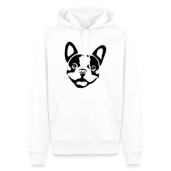 Dog - French Bulldog - Sweat à capuche Premium bio Homme - blanc - Devant - Nico (187cm)