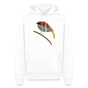Oiseau - Sweat à capuche Premium bio Homme - blanc - Devant - Nico (187cm)