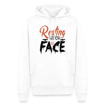 Resting Witch Face - Men’s Premium Organic Hoodie - white - Front - Nico (187cm)