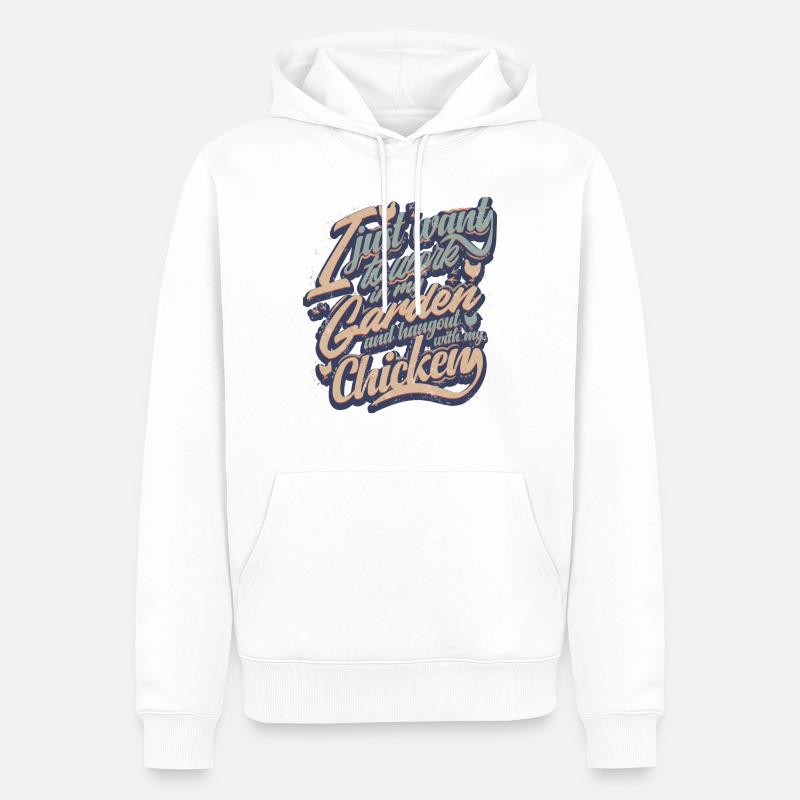 Garten Geschenk - Männer Premium Bio Hoodie - Weiß