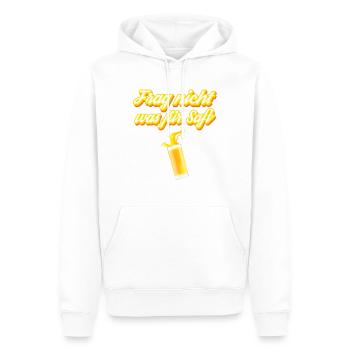 Frag nicht was für Saft - Männer Premium Bio Hoodie - Weiß - Vorne - Nico (187cm)