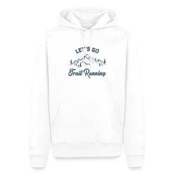 Traillauf Let's Go Trail Running - Men’s Premium Organic Hoodie - white - Front - Nico (187cm)
