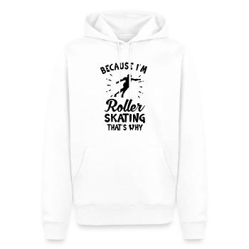 Roller Skate Roller Skating Roller Derby - Männer Premium Bio Hoodie - Weiß - Vorne - Nico (187cm)