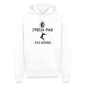 J'PEUX PAS J'AI DANSE - Sweat à capuche Premium bio Homme - blanc - Devant - Nico (187cm)