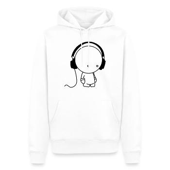 Musique - Sweat à capuche Premium bio Homme - blanc - Devant - Nico (187cm)