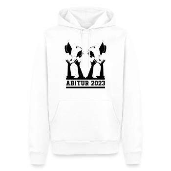 Abitur 2023 - Männer Premium Bio Hoodie - Weiß - Vorne - Nico (187cm)
