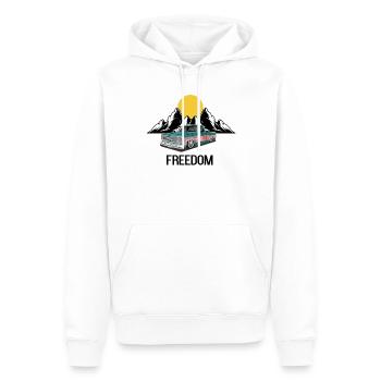 Humorvoller Auto fahrender Pickup-Truck - Männer Premium Bio Hoodie - Weiß - Vorne - Nico (187cm)