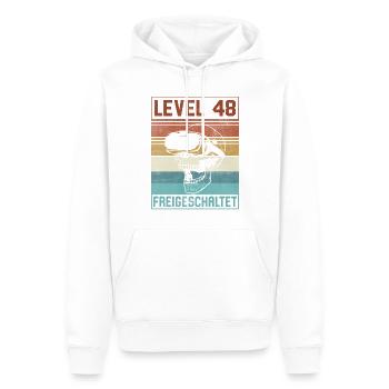 Level 48 Jahre Mann Gamer 48. Geburtstag - Männer Premium Bio Hoodie - Weiß - Vorne - Nico (187cm)