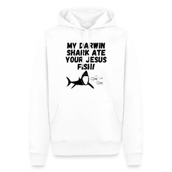 Humorous Worship Prayer Religious Holy Writ God - Men’s Premium Organic Hoodie - white - Front - Nico (187cm)