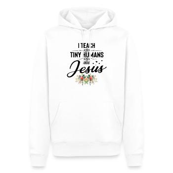 Humorvolles Lehrergebet Religiöse Heilige Schrift Gott - Männer Premium Bio Hoodie - Weiß - Vorne - Nico (187cm)