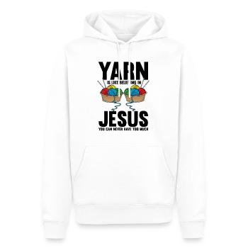 Humorous Sewing Quilter Prayer Religious Writ God - Men’s Premium Organic Hoodie - white - Front - Nico (187cm)