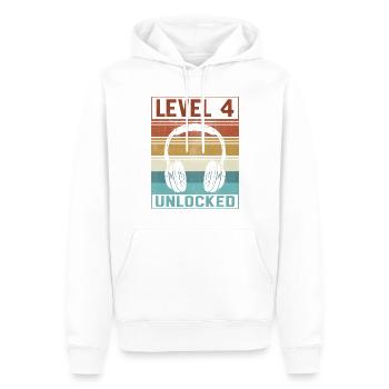 Gamer Boy 4th Birthday Gamer - Männer Premium Bio Hoodie - Weiß - Vorne - Nico (187cm)
