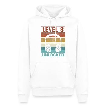 Gamer Boy 8th Birthday Gamer - Men’s Premium Organic Hoodie - white - Front - Nico (187cm)