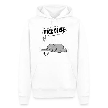 Fick Dich Elefant Ingnorant Nein Nö Chef - Männer Premium Bio Hoodie - Weiß - Vorne - Nico (187cm)
