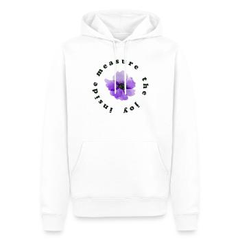 innerliche Freude - Männer Premium Bio Hoodie - Weiß - Vorne - Nico (187cm)
