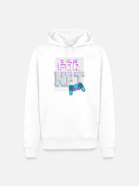 Für NFT spielen - Männer Premium Bio Hoodie - Weiß
