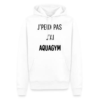 J'Peux Pas J'ai Aquagym - Sweat à capuche Premium bio Homme - blanc - Devant - Nico (187cm)