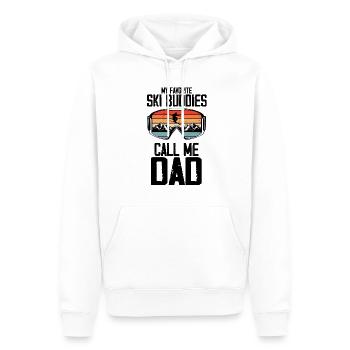 Urkomische verschneite Abenteuersportarten Snowboarden - Männer Premium Bio Hoodie - Weiß - Vorne - Nico (187cm)