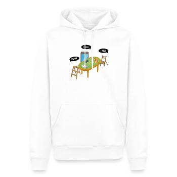 Humorous Gambler Poker Gambling Stake Wager - Men’s Premium Organic Hoodie - white - Front - Nico (187cm)