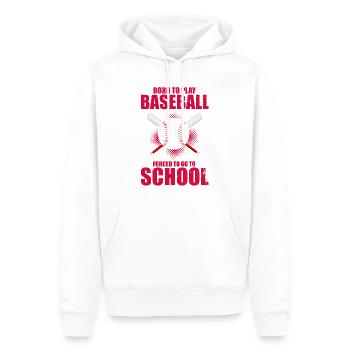 Humorvoller Baseballspieler Softball Gameday - Männer Premium Bio Hoodie - Weiß - Vorne - Nico (187cm)