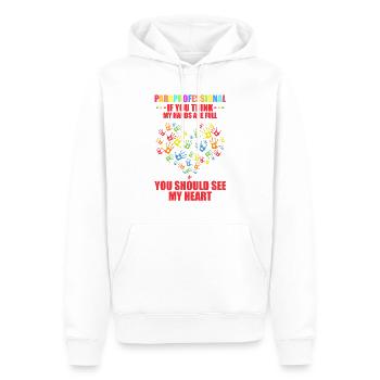Moniteur de nouveauté Instructeur Assistant - Sweat à capuche Premium bio Homme - blanc - Devant - Nico (187cm)