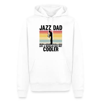 Saxophoniste hilarant - Sweat à capuche Premium bio Homme - blanc - Devant - Nico (187cm)