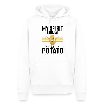 Humour Yam Spud Tater Racine Légume Terreapple - Sweat à capuche Premium bio Homme - blanc - Devant - Nico (187cm)