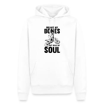 Hilarious Cyclist Biker Bike Riding Driving - Men’s Premium Organic Hoodie - white - Front - Nico (187cm)